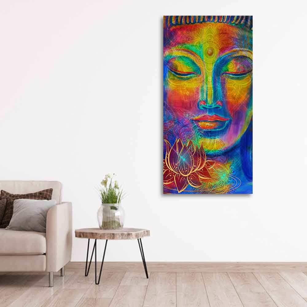 Head of Lord Buddha Canvas Wall Painting - Decor Smart