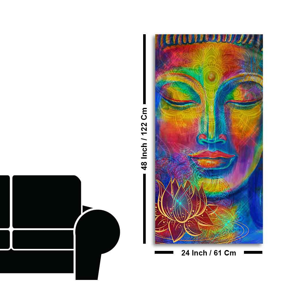 Head of Lord Buddha Canvas Wall Painting - Decor Smart