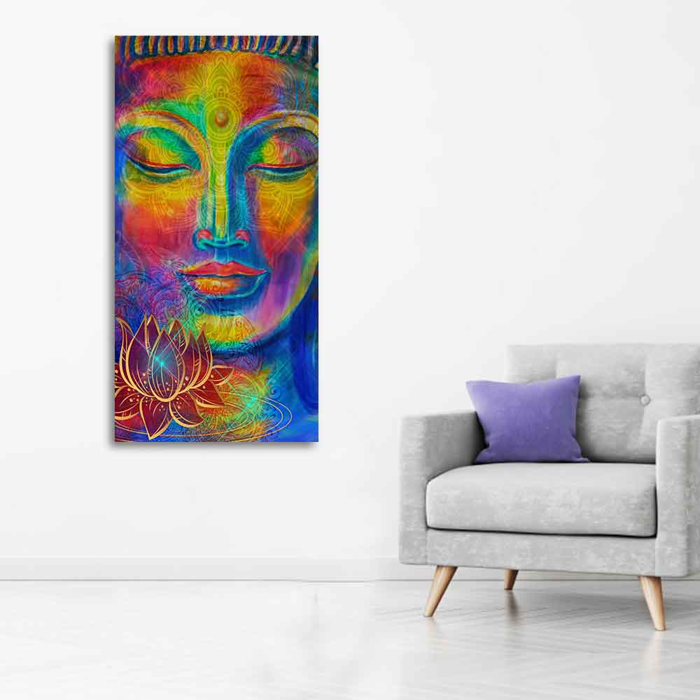 Head of Lord Buddha Canvas Wall Painting - Decor Smart