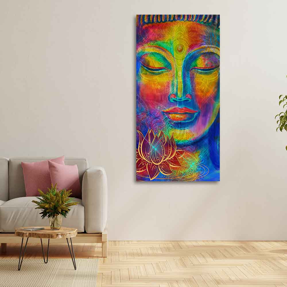 Head of Lord Buddha Canvas Wall Painting - Decor Smart