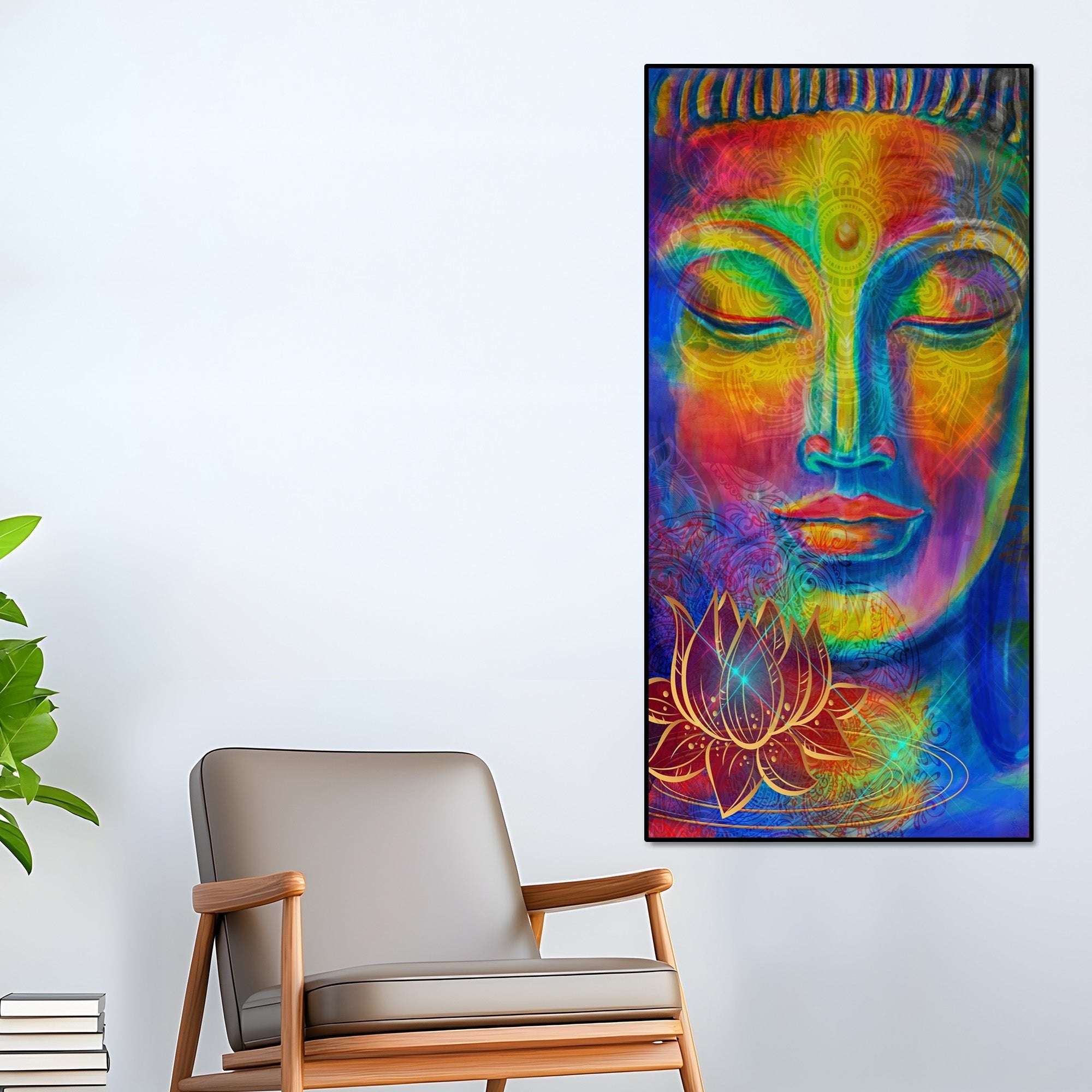 Head of Lord Buddha Canvas Wall Painting - Decor Smart