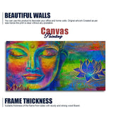 Head of Lord Buddha Colorful Wall Painting - Decor Smart