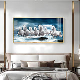 Heaven Horses Premium Acrylic Floating Wall Painting - Decor Smart