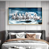 Heaven Horses Premium Acrylic Floating Wall Painting - Decor Smart