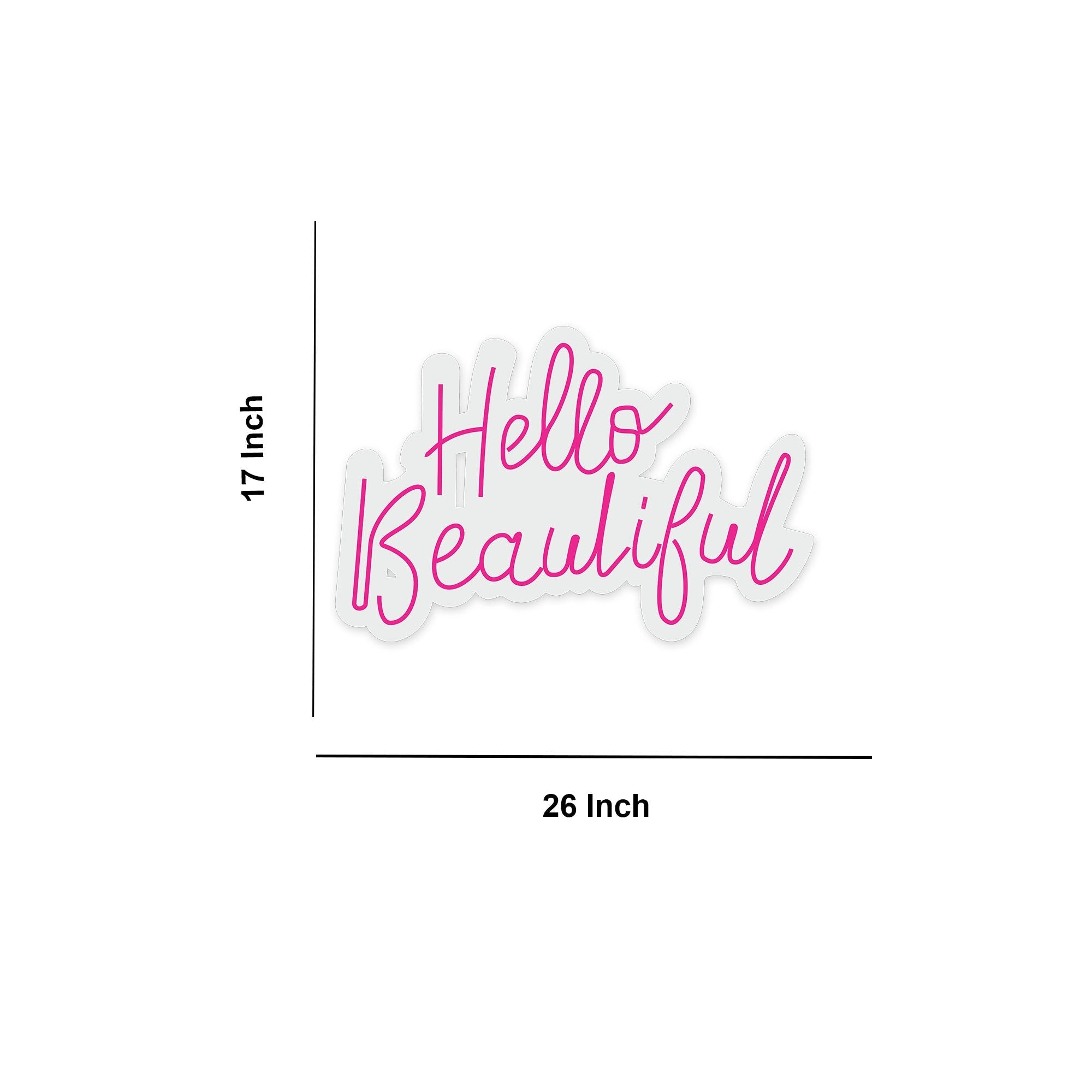 Hello Beautiful Text Neon Sign LED Light