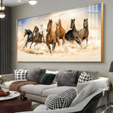 Herd of Horses Premium Acrylic Floating Wall Painting - Decor Smart