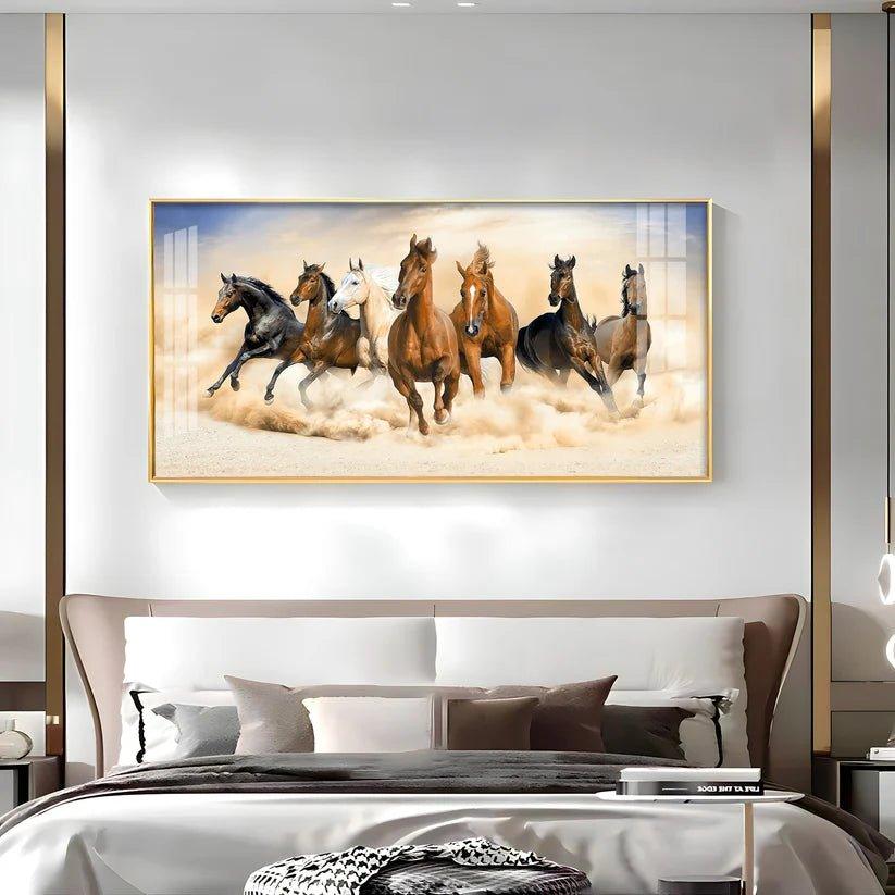 Herd of Horses Premium Acrylic Floating Wall Painting - Decor Smart