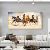 Herd of Horses Premium Acrylic Floating Wall Painting - Decor Smart