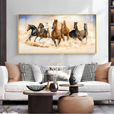 Herd of Horses Premium Acrylic Floating Wall Painting - Decor Smart