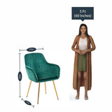 High Tufted Back Luxury Green Premium Lounge Chair - Decor Smart