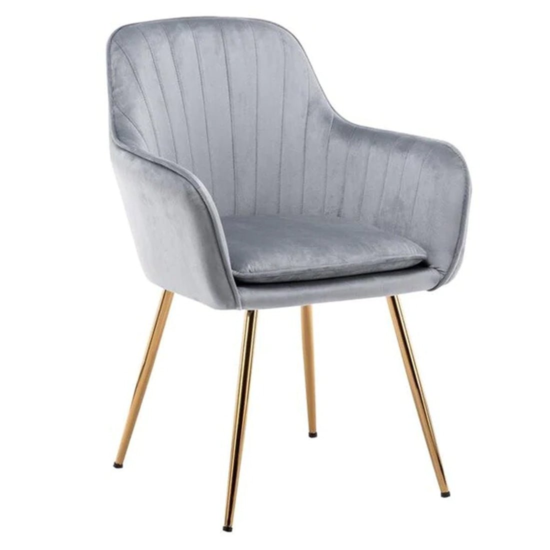 High Tufted Back Luxury Grey Comfy Lounge Chair - Decor Smart