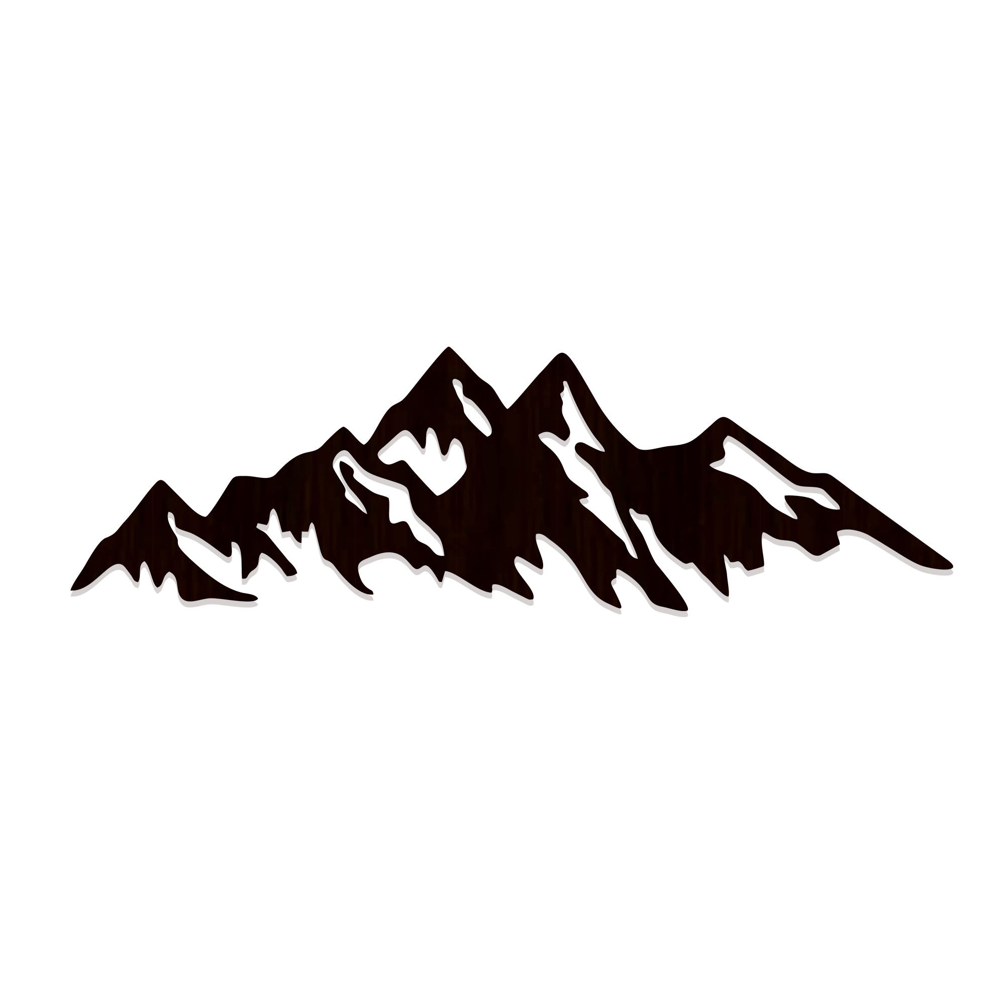 Himalayan Mountain Backlit Wooden Wall Art with LED Night Light Walnut Finish - Decor Smart