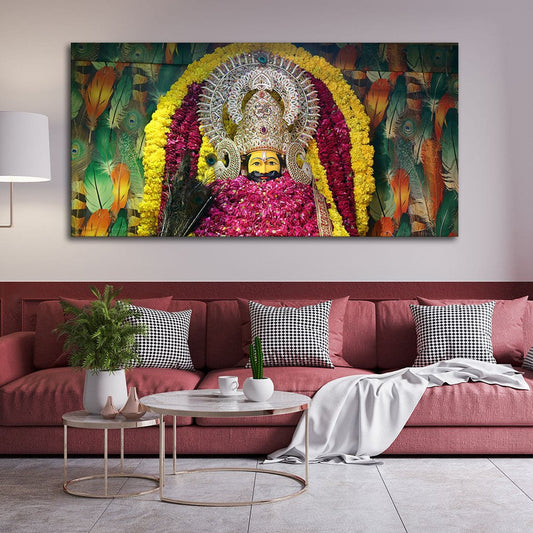 Hindu God Khatu Shyam Baba Wall Décor – Premium Canvas by Decor Smart