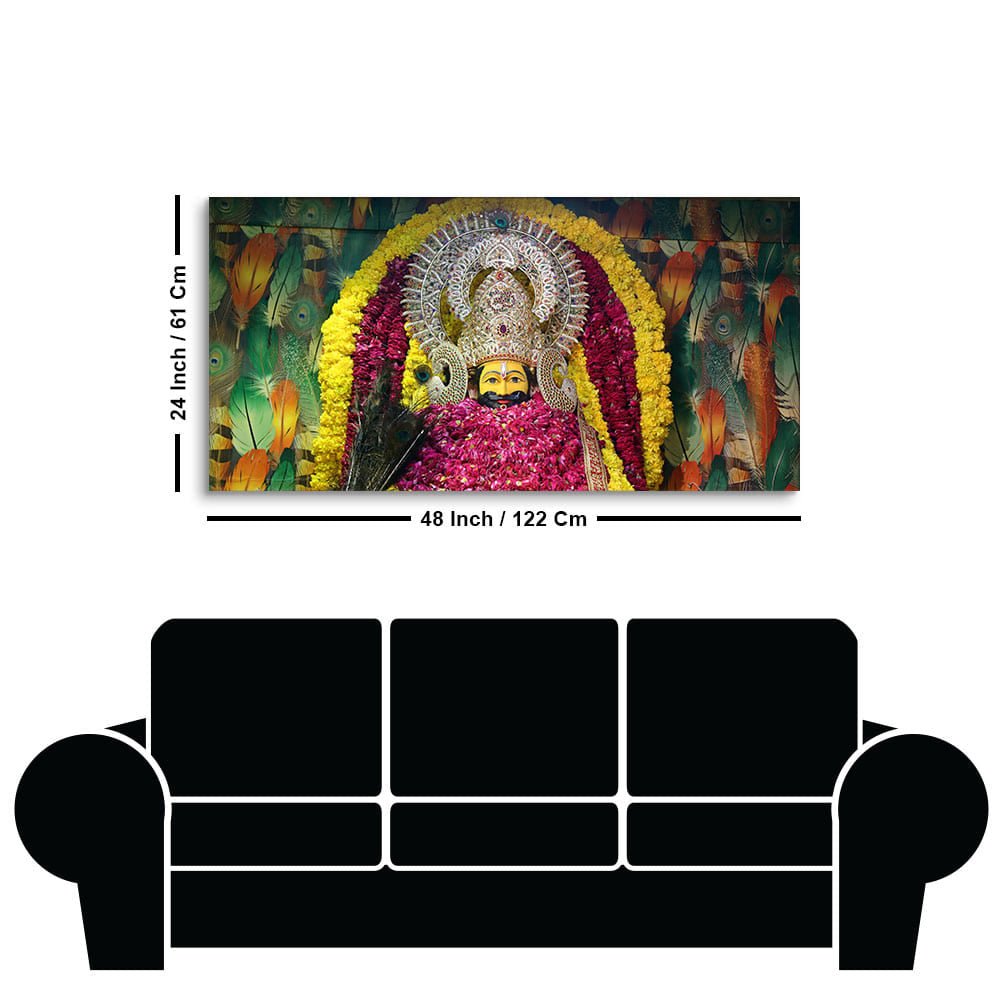 Hindu God Khatu Shyam Baba Wall Décor – Premium Canvas by Decor Smart