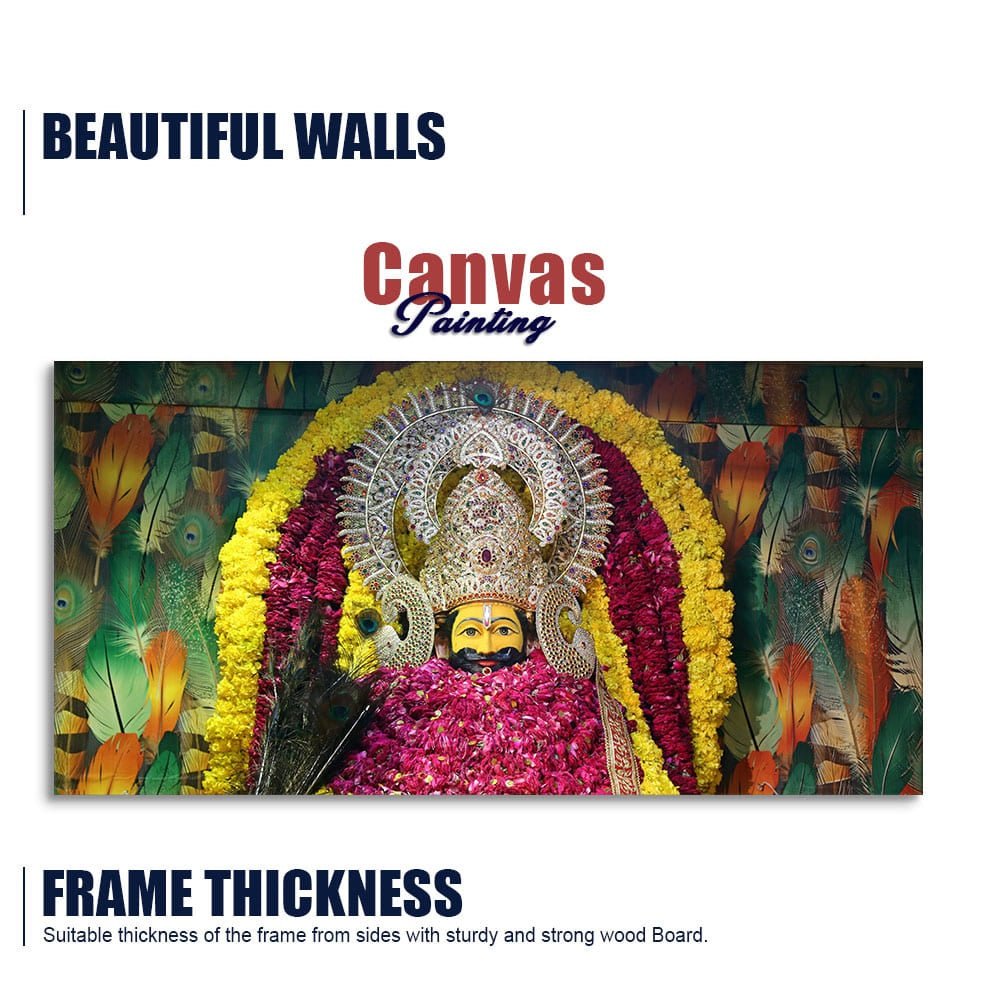 Hindu God Khatu Shyam Baba Wall Décor – Premium Canvas by Decor Smart