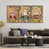 Hindu God Thai Style Art Canvas Floating Canvas Wall Painting Set of Three - Decor Smart