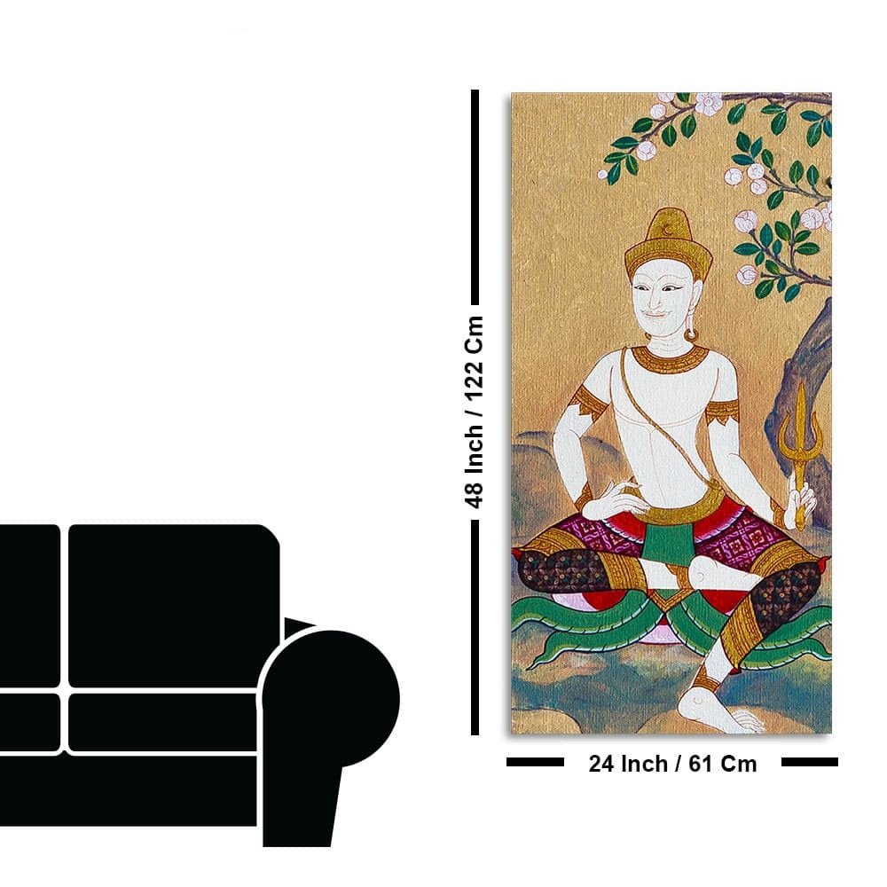 Hindu God Thai Style Art Premium Canvas Wall Painting - Decor Smart