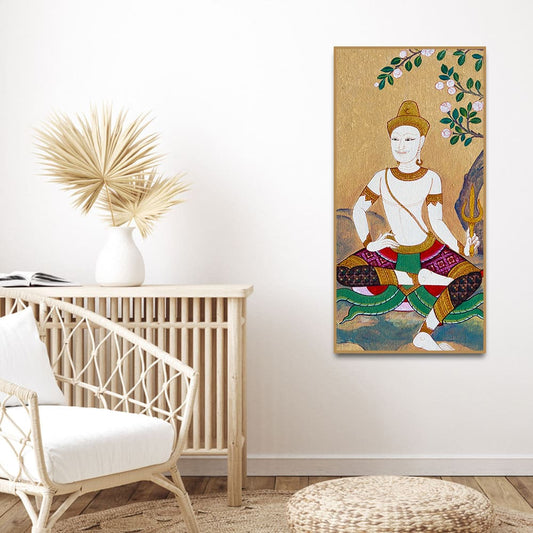Hindu God Thai Style Art Premium Canvas Wall Painting - Decor Smart