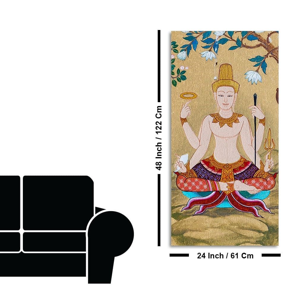 Hindu God Thai Style Art Wall Painting - Decor Smart