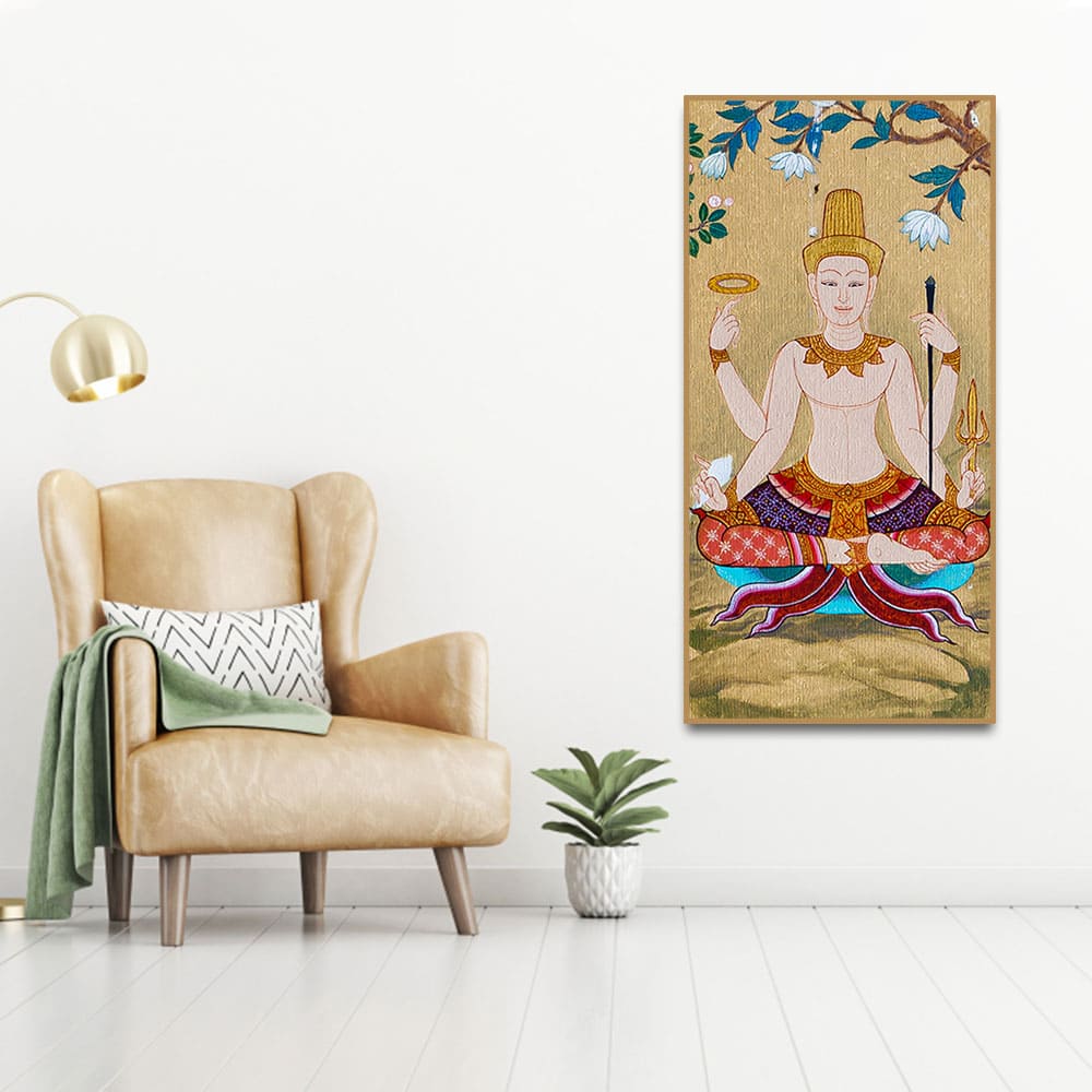 Hindu God Thai Style Art Wall Painting - Decor Smart