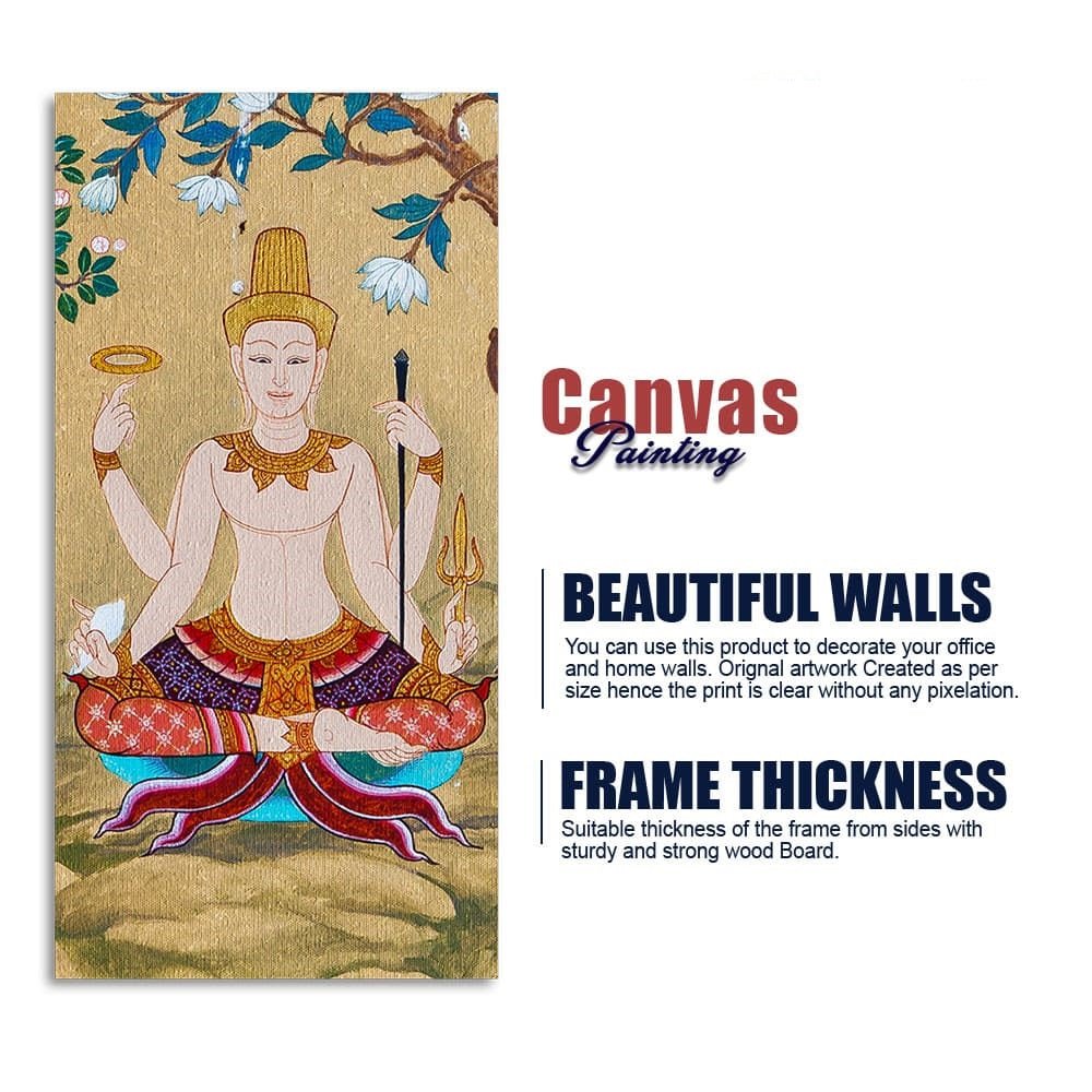 Hindu God Thai Style Art Wall Painting - Decor Smart