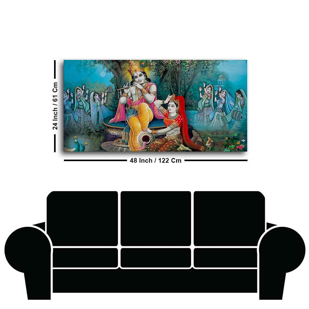Hindu Lord Radha kishana Wall Painting - Decor Smart