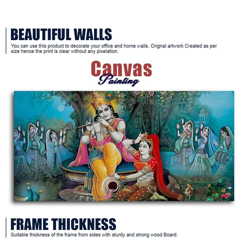 Hindu Lord Radha kishana Wall Painting - Decor Smart