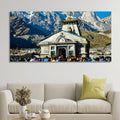 Holy Kedarnath Lord Shiva Temple Canvas Wall Painting