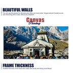 Holy Kedarnath Lord Shiva Temple Canvas Wall Painting