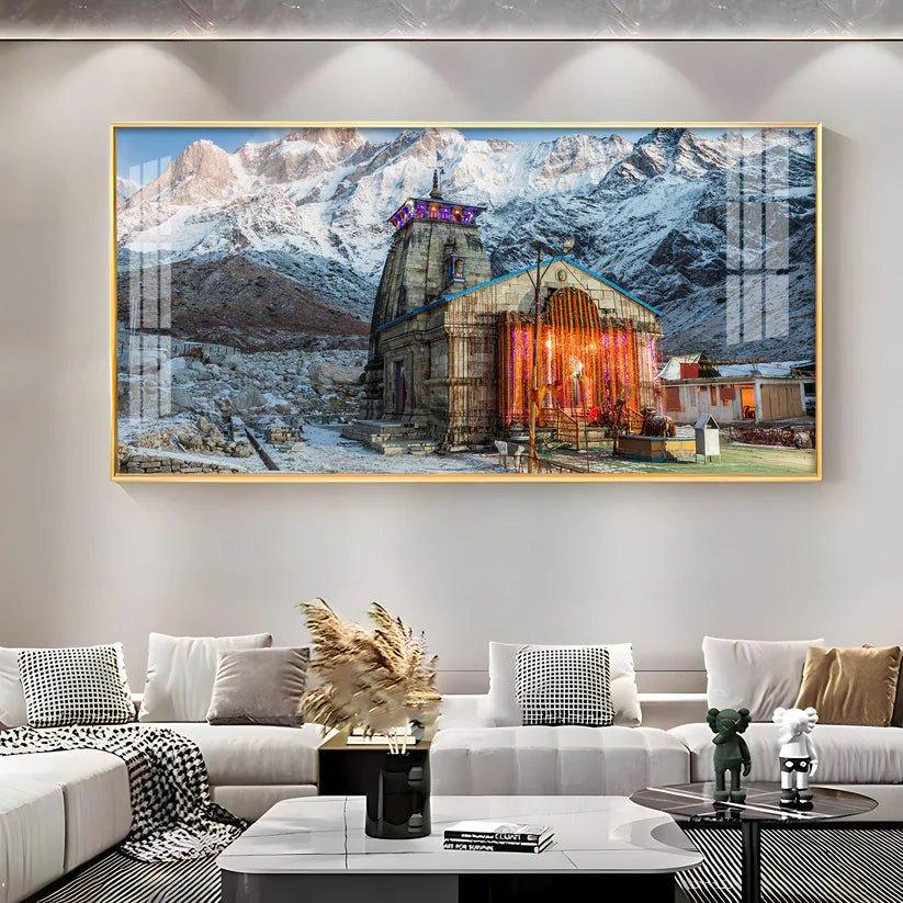 Holy Kedarnath Temple Premium Acrylic Floating Wall Painting - Decor Smart