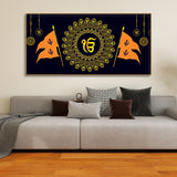 Holy Symbol Of Sikh Religion Canvas Wall Painting - Decor Smart