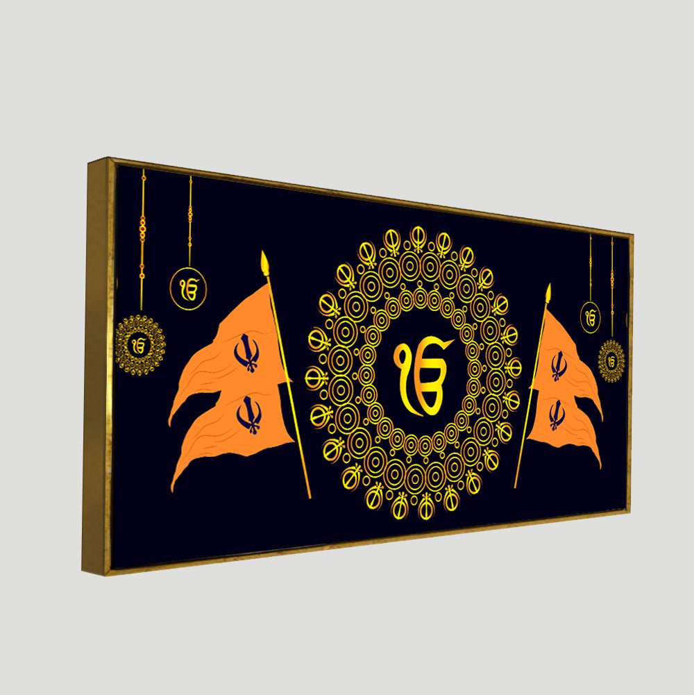 Holy Symbol Of Sikh Religion Canvas Wall Painting - Decor Smart
