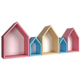 Hut Shape Wooden Wall Storage Shelves for Kids - Decor Smart