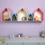 Hut Shape Wooden Wall Storage Shelves for Kids - Decor Smart
