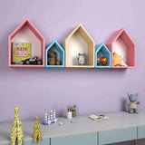 Hut Shape Wooden Wall Storage Shelves for Kids - Decor Smart