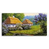 Huts in Old Village Canvas Wall Painting - Decor Smart