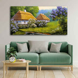 Huts in Old Village Canvas Wall Painting - Decor Smart