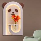 Panda Shaped LED Wall Decor for Kids Space