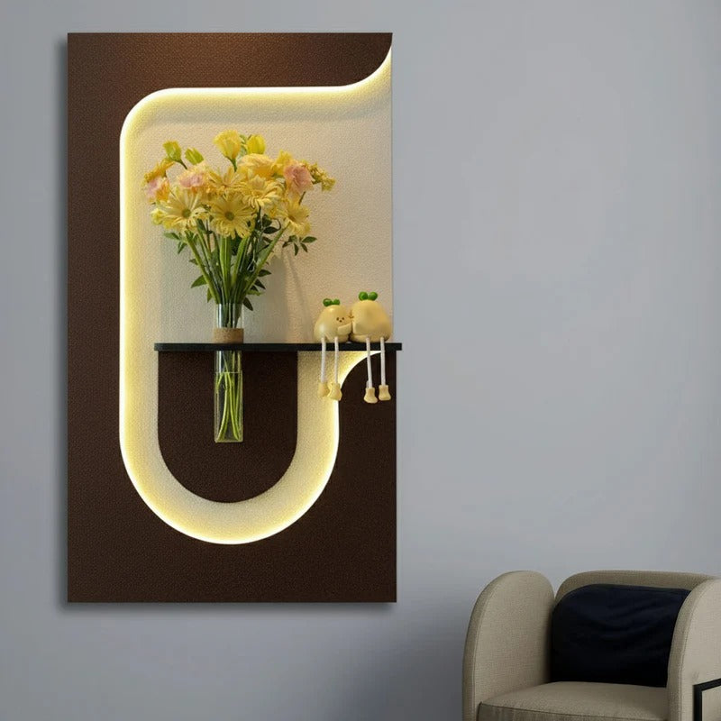 Luxury LED Wall Art Decor with Warm Backlight Design
