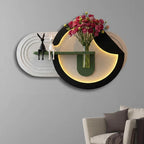 Premium LED Wall Decor with Floral Stand