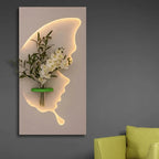 Designer Light Form Wall Art with Floral Insert