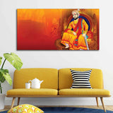 Indian Warrior Chhatrapati Shivaji Maharaj Wall Painting - Decor Smart