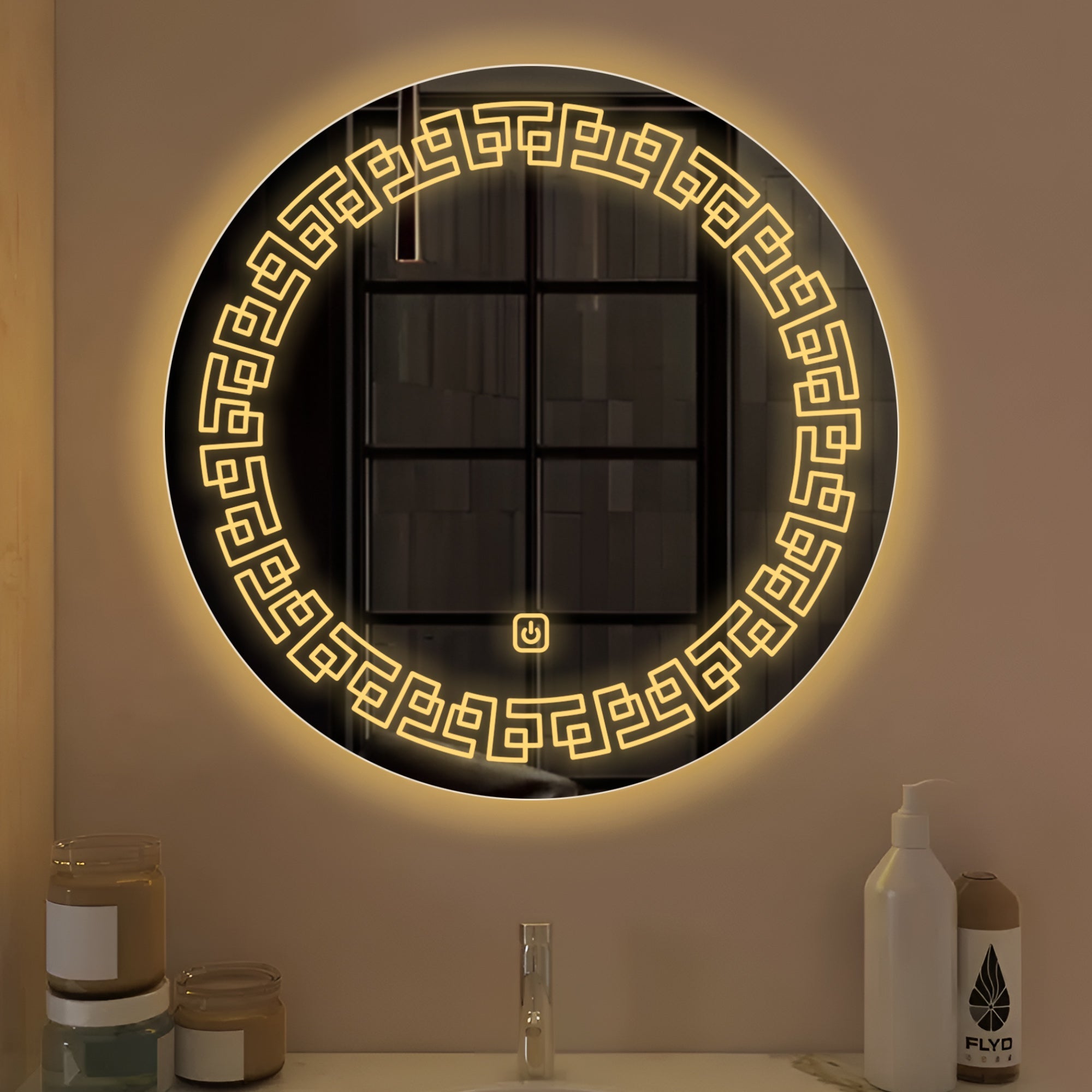 Infinity Edged Minimalistic Pattern LED Bathroom Wall Mirror - Decor Smart