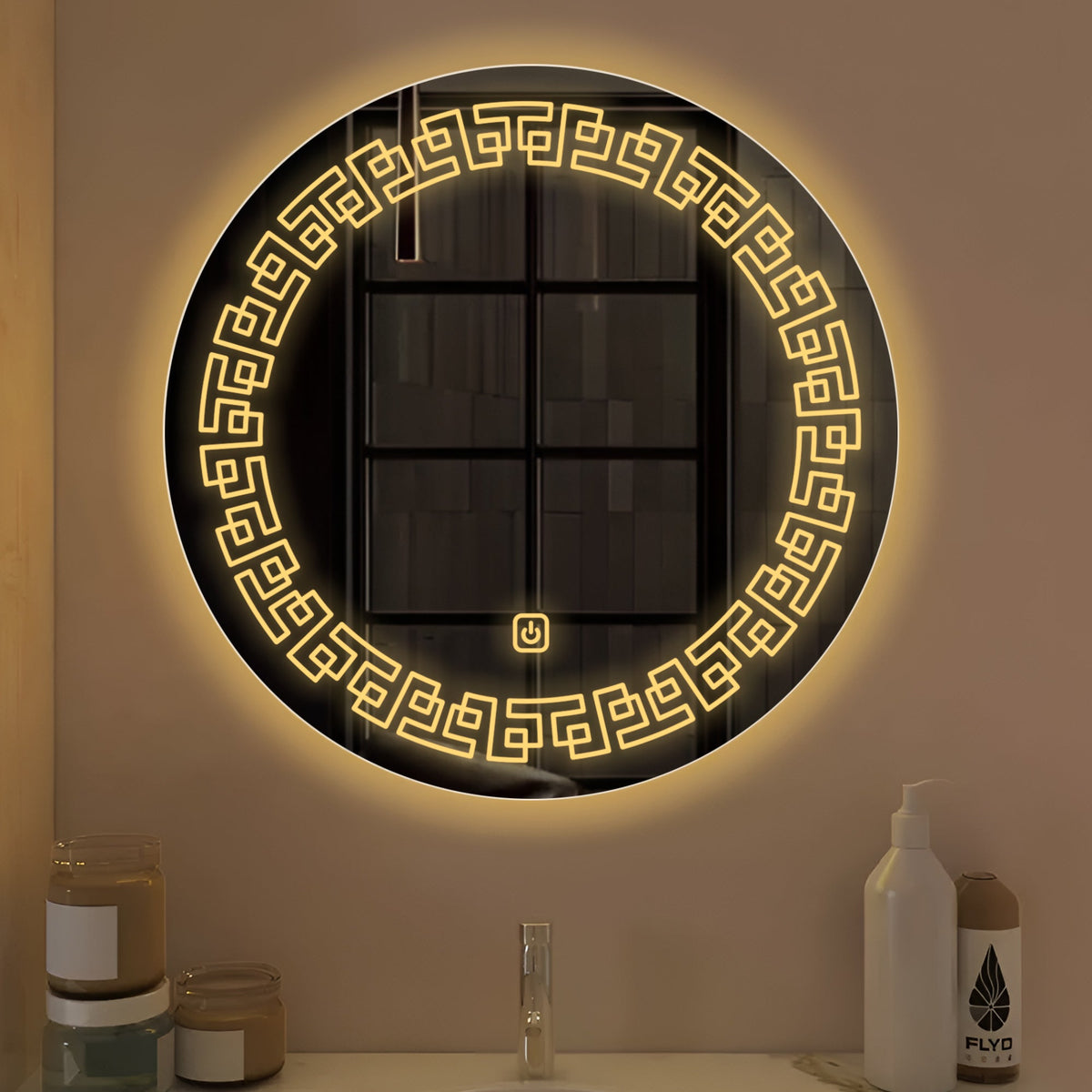 Infinity Edged Minimalistic Pattern LED Bathroom Wall Mirror - Decor Smart