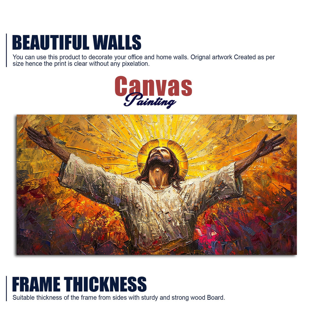 Inspiring Jesus Christ Canvas Wooden Canvas Wall Painting