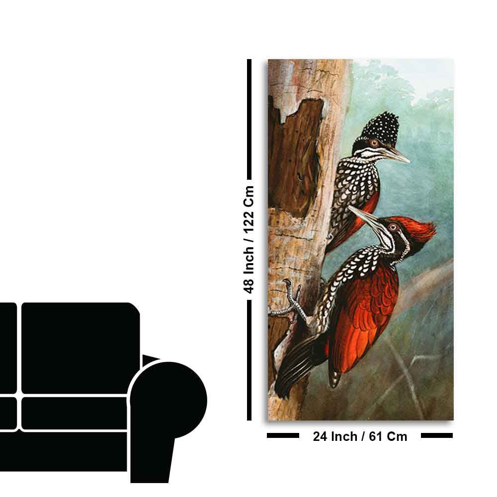 Ivory Billed Woodpecker Canvas Wall Painting For Hall - Decor Smart