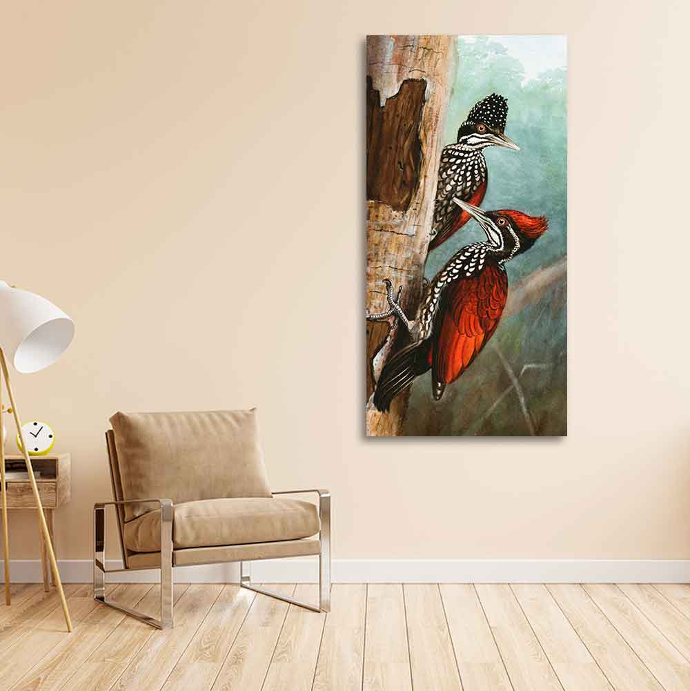 Ivory Billed Woodpecker Canvas Wall Painting For Hall - Decor Smart