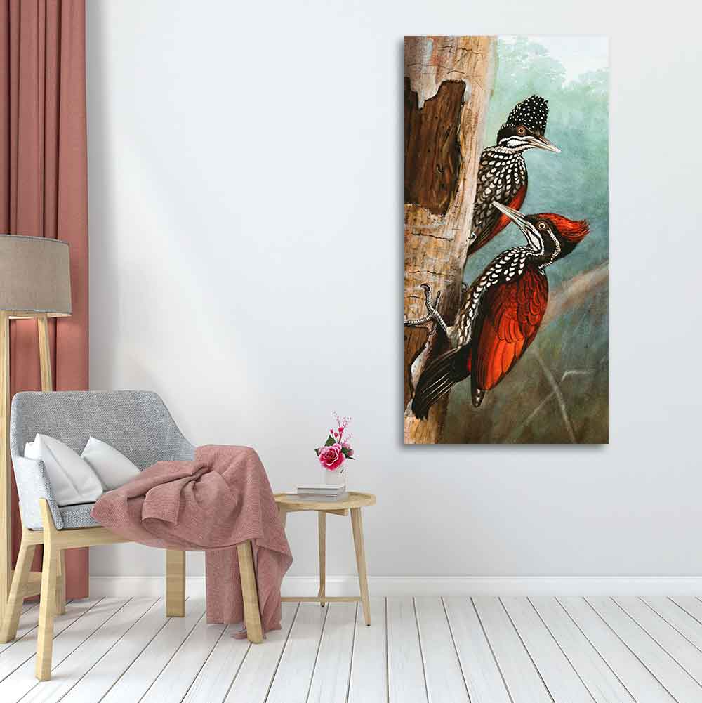 Ivory Billed Woodpecker Canvas Wall Painting For Hall - Decor Smart