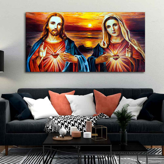 Jesus Christ and Mary Canvas Wall Painting - Decor Smart