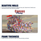 Krishna and Arjuna at Battlefield of Mahabharata Premium Wall Painting